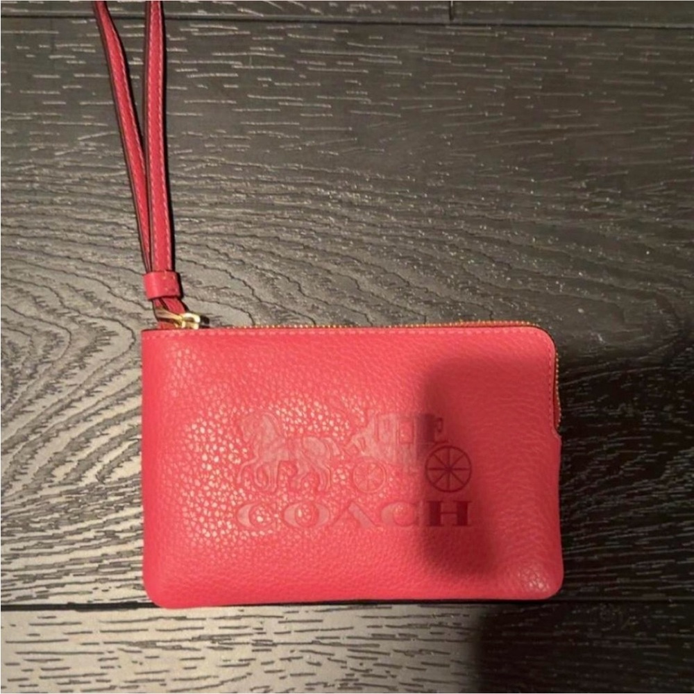Coach Red Leather Wristlet